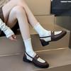 Fashion 2025 New Loafers Spring and Autumn Retro Women's Shallow Single Shoes Round Toe Platform