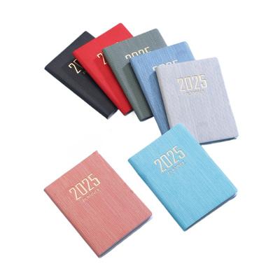 Englisches A7 Mini-Taschennotizbuch, 12 Monate, Notizen machen, 2025, Zeitplanplaner, Notizblock, akademischer Wochenplan, Tagebuch, Notizblock