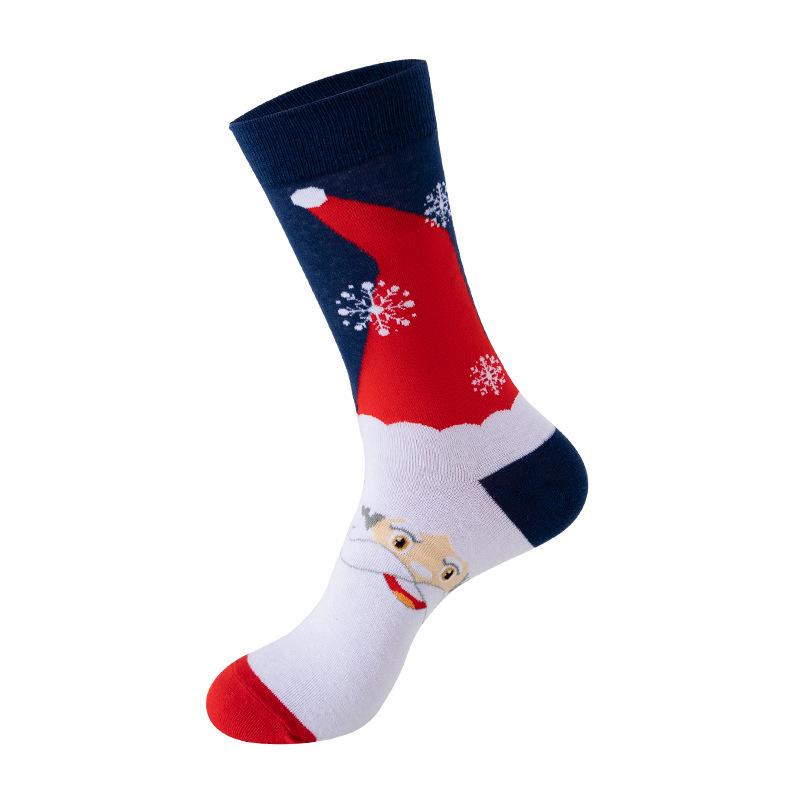 Trendy Christmas Mid-Calf Socks - Santa & Reindeer Festive Gifts for Autumn & Winter