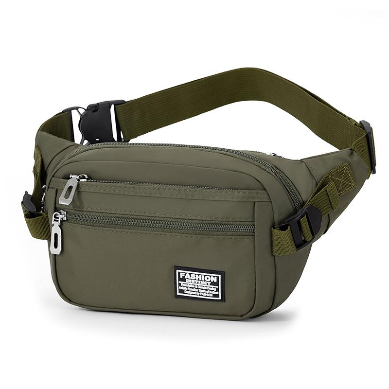 Large Capacity Outdoor Waist Bag Multi-layer Sling Bag New Nylon Waterproof  Fanny Pack