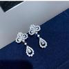 Huitan Teardrop Earrings: Exquisite, Hollow Studs To Enhance Facial Features, Fashionably Pair with Coats.