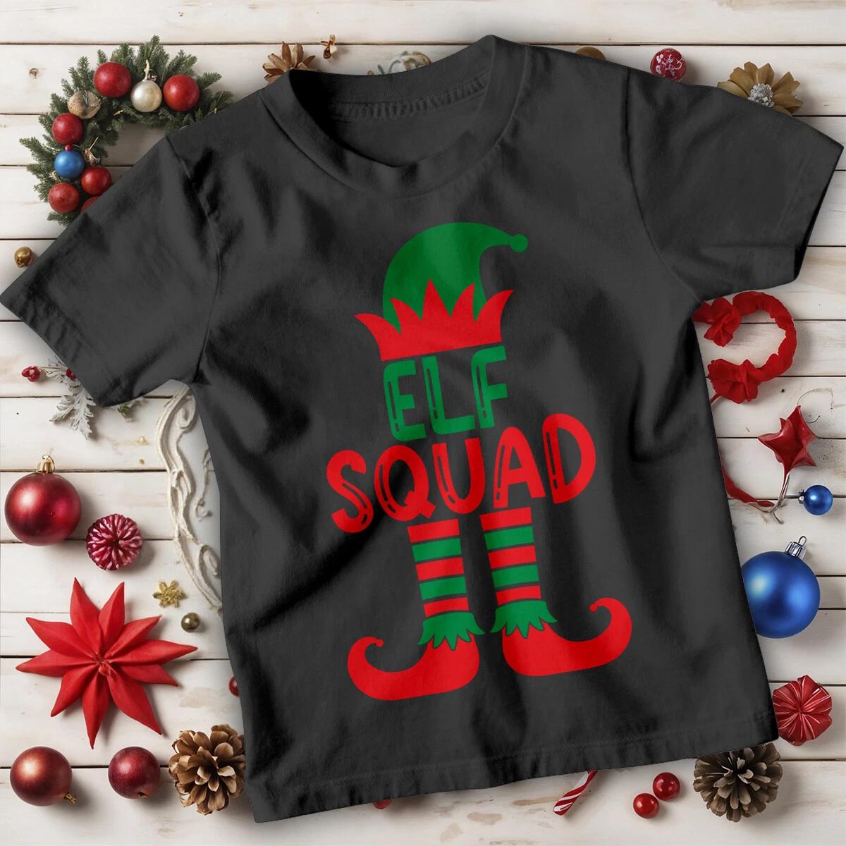 Boys and Girls Elf Squad Christmas T-Shirt Tee for Kids #MC 150