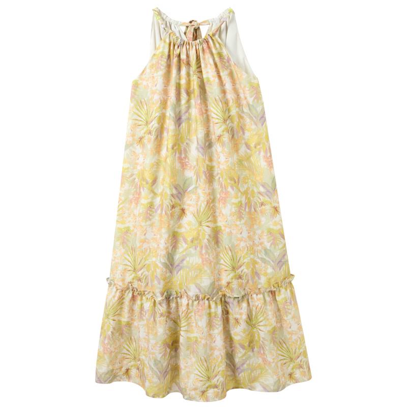

Summer Halter Neck Floral Maxi Dress S
