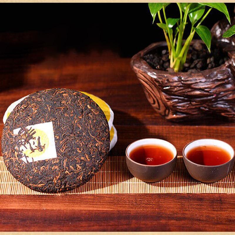 100g Menghai Palace Small Tribute Qizi Cake Ripe Pu'er Tea Leaves Healthy Drink