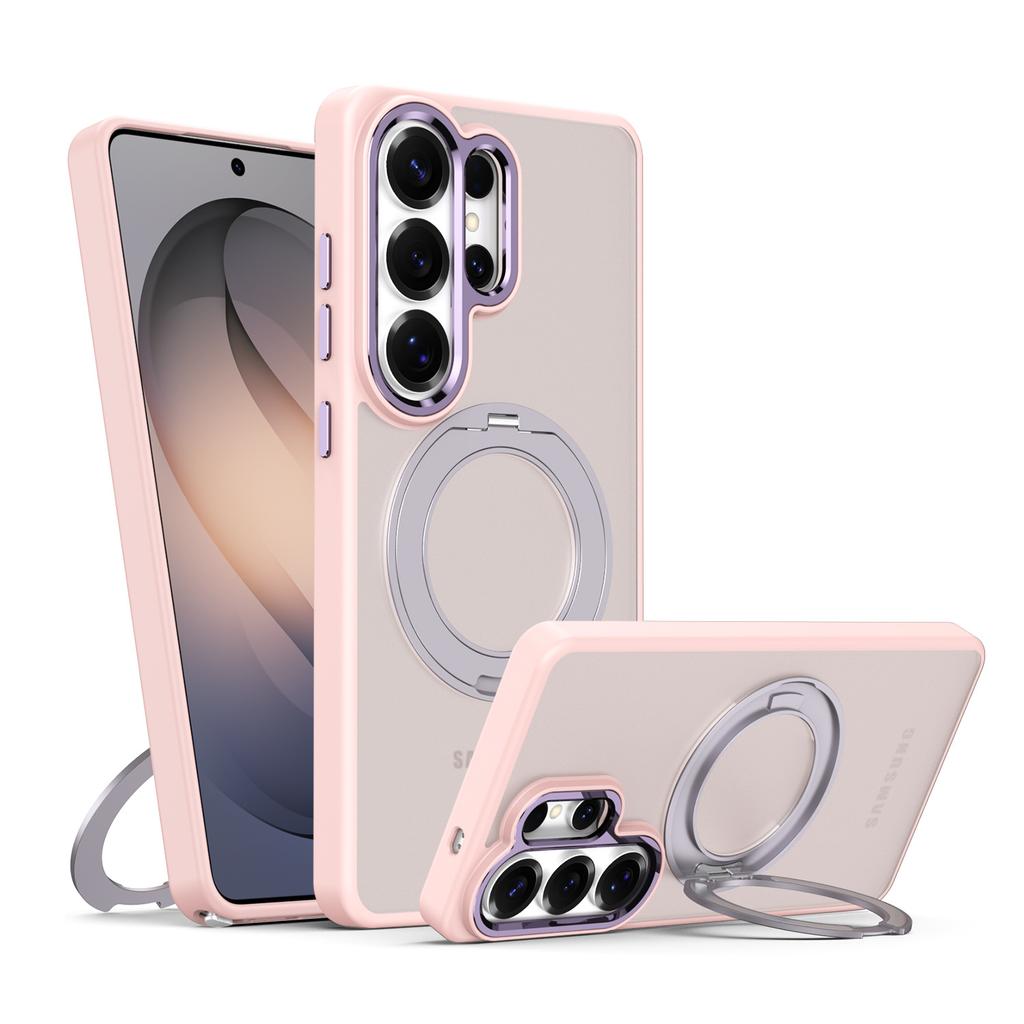 Applicable To Samsung S26Ultra Phantom Magnetic Stand Mobile Phone Case 360 ° Rotating Stand S26Plus Protective Case