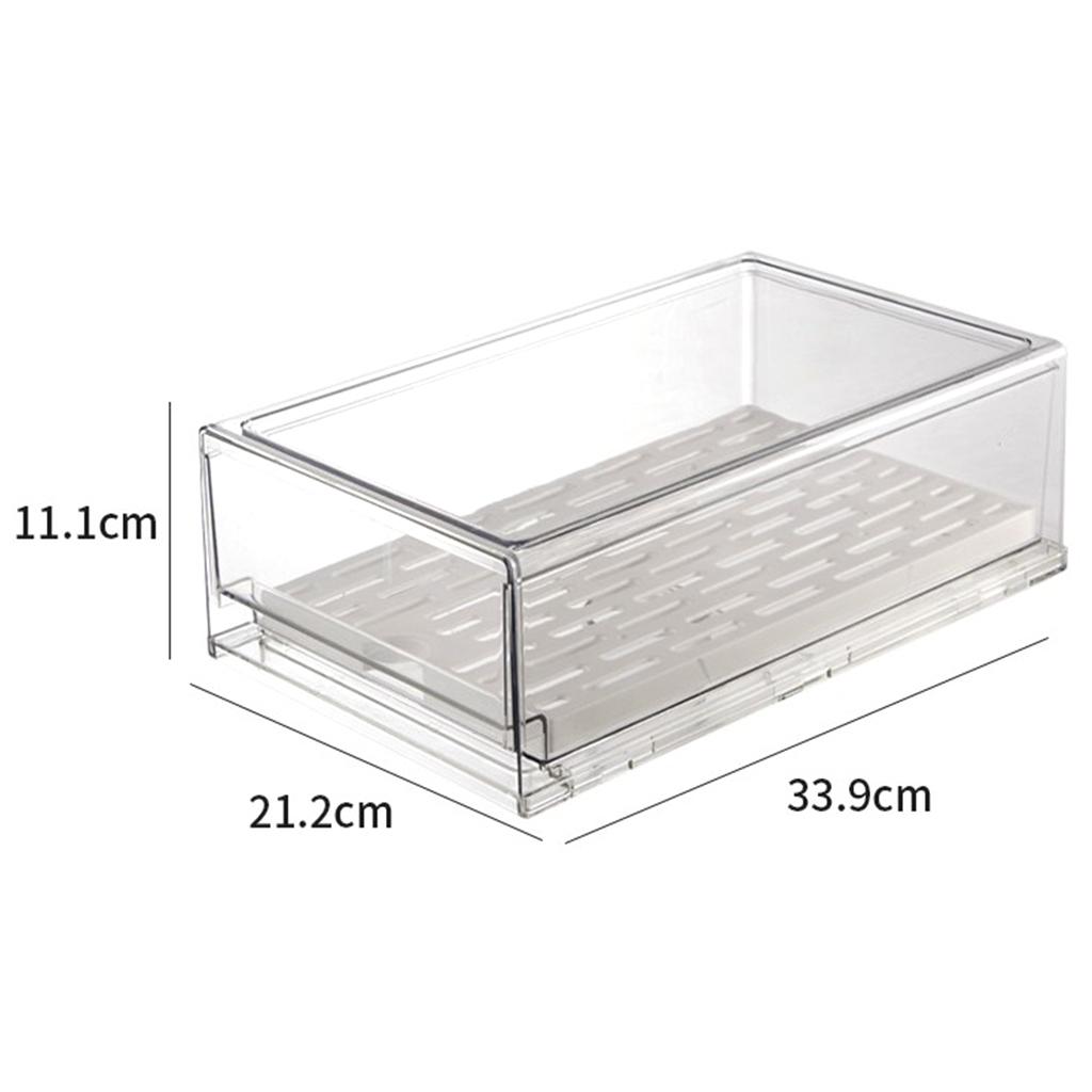 Refrigerator Storage Boxes Drawer Design PP Polypropylene Fridge Organizer Pantry with Lid