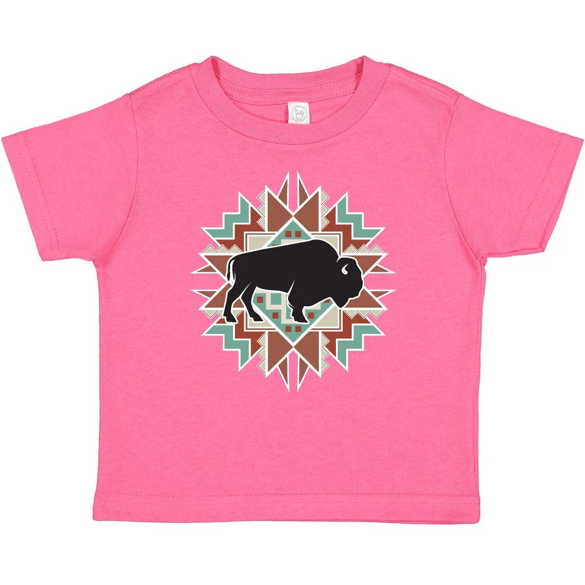 Inktastic Buffalo Cute Western Pattern Baby T-Shirt Animals Native American Tees 120