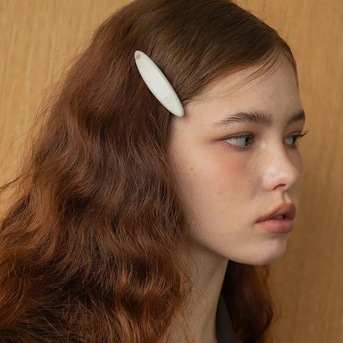 Long oval side hairpin, Clara_2 colors