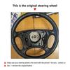 Car For Mercedes Benz E-Class W210 CLK-Class W208 C208 G-Class W463 1999-2003 Microfiber Leather Steering Wheel Cover Trim