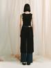 MEENDERI Ruffle Lace Sleeveless Top - Black