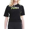 (WMNS) PUMA Morden Sports Short Sleeve Black Women's 585291-01