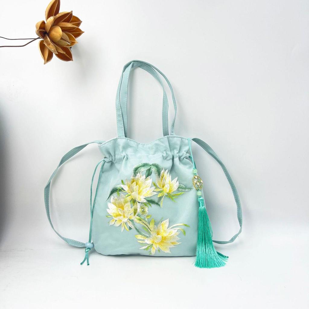 Han Element Su Embroidery Bag: National Style Hanfu Crossbody Handbag - Artistic, Versatile Casual Wear.