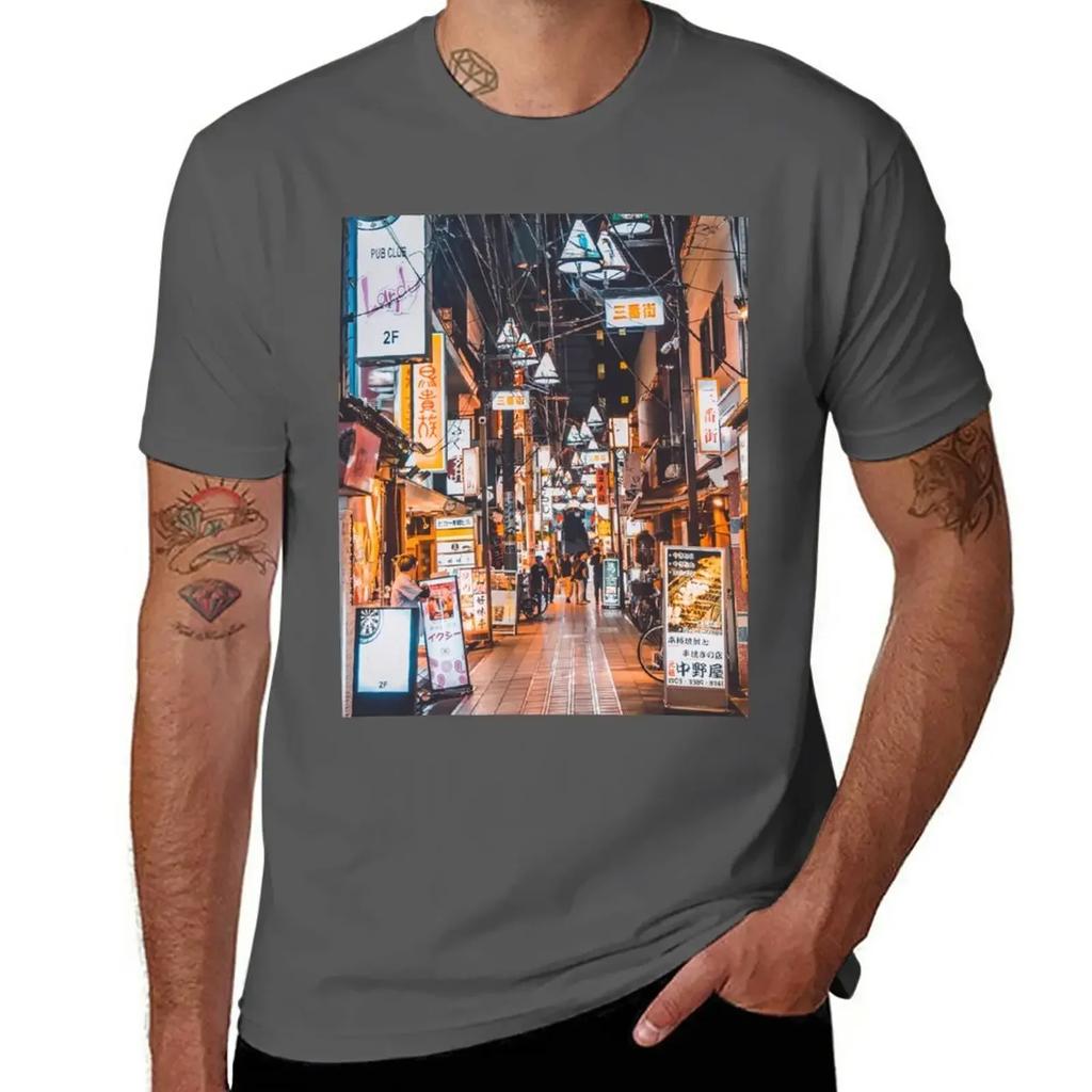 Sea Of Tokyo Lights T-Shirt Quick-drying Cute Tops Cute Clothes Black T Shirts for Men