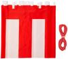 Itami Art Red and White Banner, 70cm High X 1080cm Long (6 Sections), Tetron Pongee, with Red and White Strings, KH002-06IN
