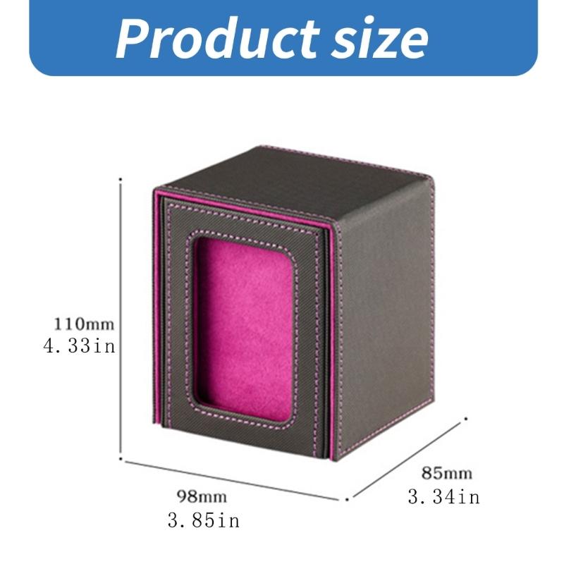 PU Leather Trading Card Deck Storage Box Card Deck Case Organizers Collectible Game Card Collectors Storage Case