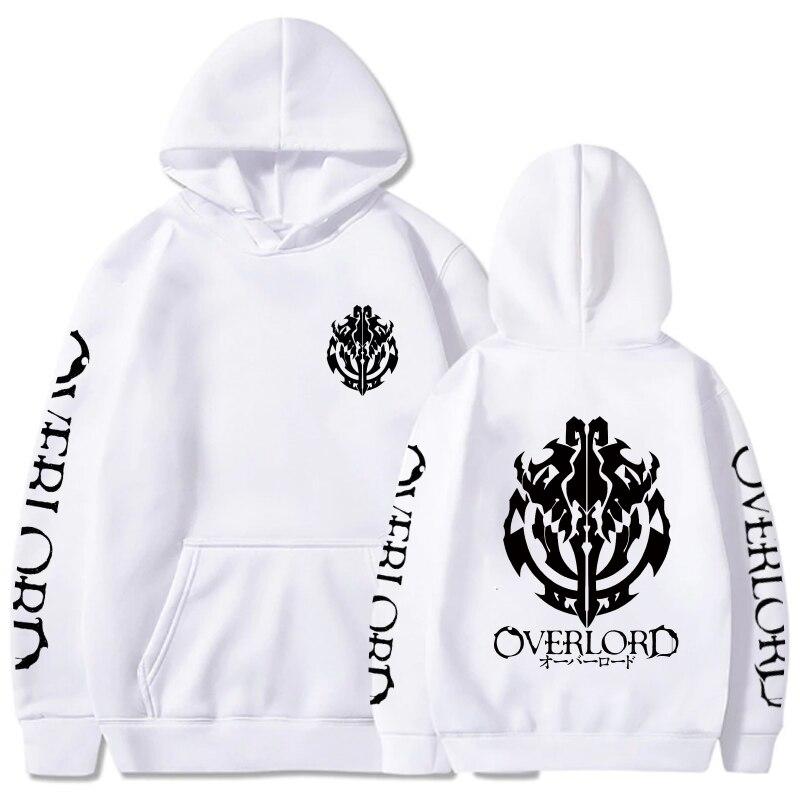 Fashion Anime Overlord Logo Men Hooded Streetwear Funny Manga