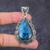 Blue Labradorite Gemstone Handmade 925 Sterling Silver Gift Pendant 2.40" r9N21