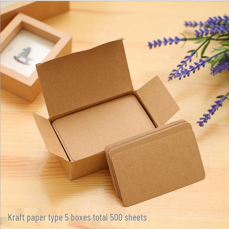 Small Blank White Cardstock for English Memory Words