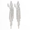 Luxury Eco-Friendly Rhinestone Tassel Earrings: Shiny, Fashionable, and Elegant Dangle Earrings for Women