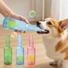 Bottle Dog ??Chew Toy Rubber Bottle with Tennis Ball Squeaky Dog Teeth Cleaning Toy Interactive Floating Toy for Small Medium Dogs Outdoor Pool Play