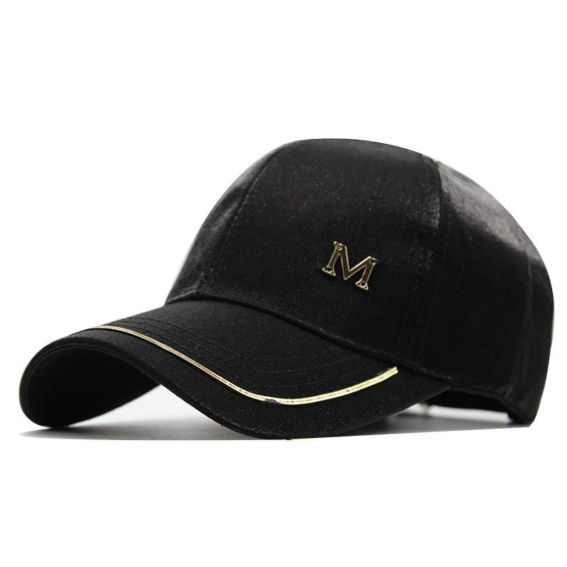 Hat Ladies Casual Versatile M Standard Mercerized Baseball Cap Spring Summer Visor Satin Cap Summer