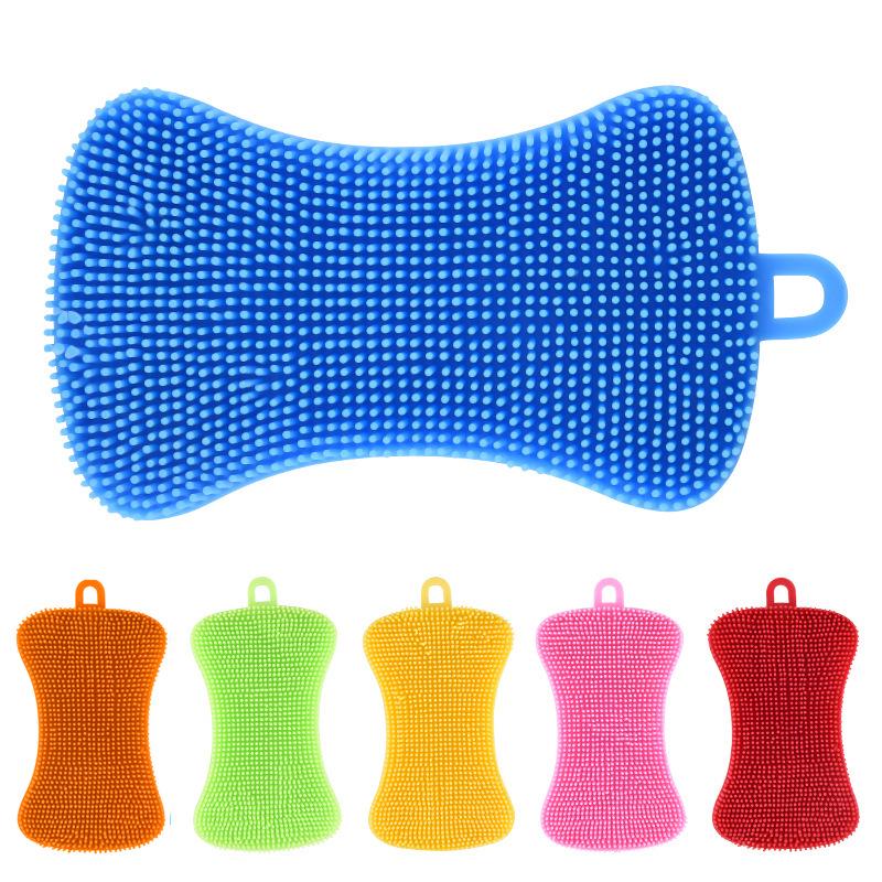 Colorful Heat-Resistant Soap-Style Dishwashing Brush & Multi-Functional Scouring Pad for Pots, Pans, Dishes, and Bowls