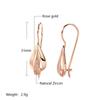 Kinel Rose Gold English Drop Earrings For Women