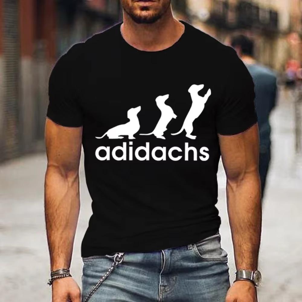 

Мужская футболка Любитель такс Футболка с графикой Оверсайз Мужская Женская Футболка Харадзюку Мода Одежда Мужские Брендовые Футболки XXXXXL чёрный