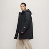 Men's Black Goose Down Mid-Length Trench Coat