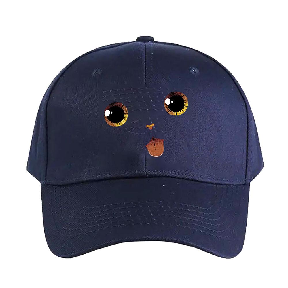 Cute Black Cat Minimalist Tongue Cap Summer Women Unisex Adult Peaked Hat Casual Adjustable Printed Baseball Caps Trucker Cap
