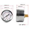 Oil Fuel Pressure Gauge Universal 1/8 NPT 3/8 NPT Polished Case 0-1bar 0-15 Psi Oil Press Gauge Fuel Gauge