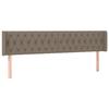 VidaXL Tête de Lit à LED Meuble de Chambre à Coucher Accessoire de Lit Double Tête de Cadre de Lit Intérieur Taupe 3123590