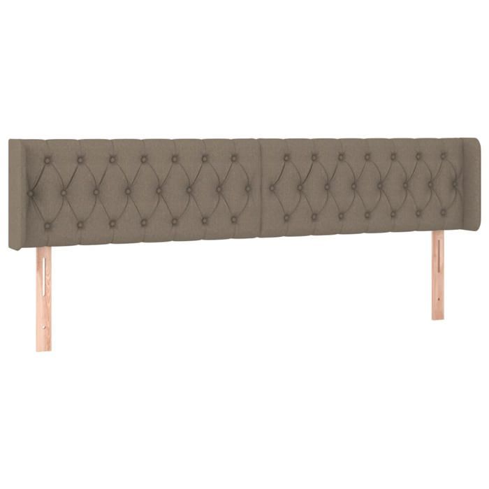 VidaXL Tête de Lit à LED Meuble de Chambre à Coucher Accessoire de Lit Double Tête de Cadre de Lit Intérieur Taupe 3123590