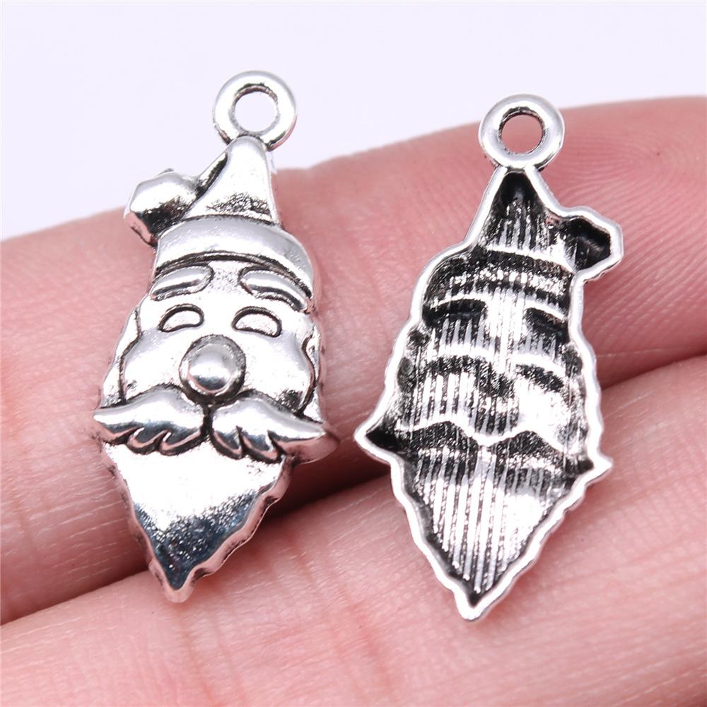 10pcs Christmas Santa Claus Charms Fit Jewelry Christmas Pendant Makings DIY Handmade Craft