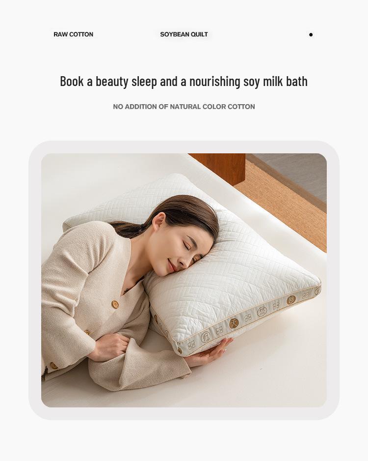 Hotel Feather Velvet Pillow: Breathable, Washable, Neck Support for Adults