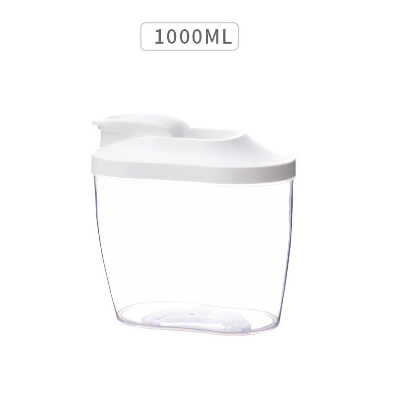 1/1.5L Household Kitchen Grain Storage Jar, Snack Sealing Jar, Noodle Moisture-Proof Storage Jar, Transparent Tape Cover