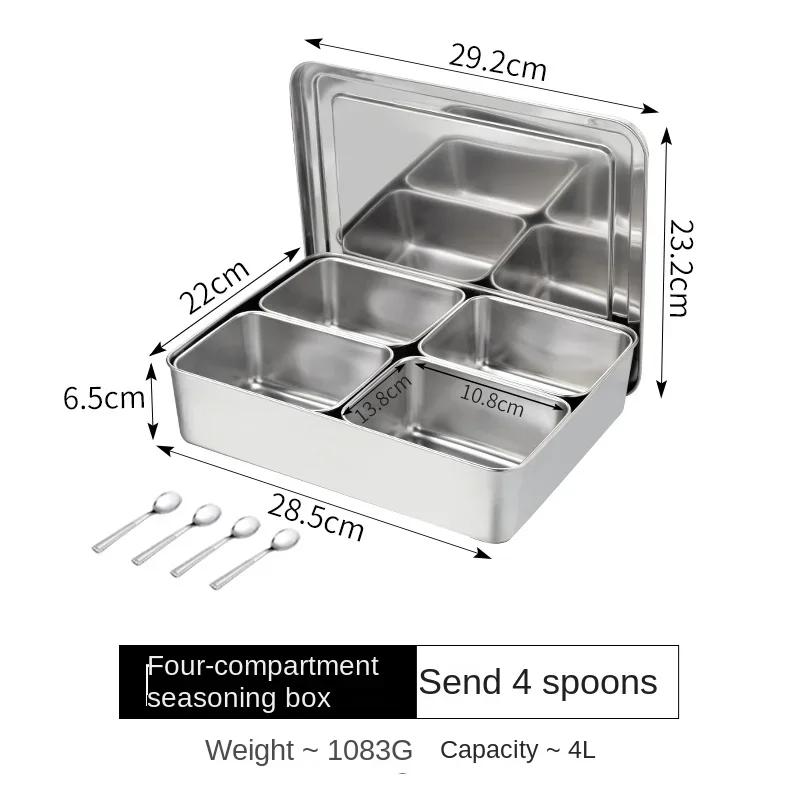 Pudełko na smaki japońskie ze stali nierdzewnej 304 prostokątne pudełko na przyprawy pudełko na próbki przypraw ekspozytor na żywność pojemnik na pudełka na przyprawy