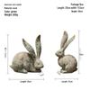 Nordic Cute White Rabbit Resin Figurine - Home Decor & Photo Prop