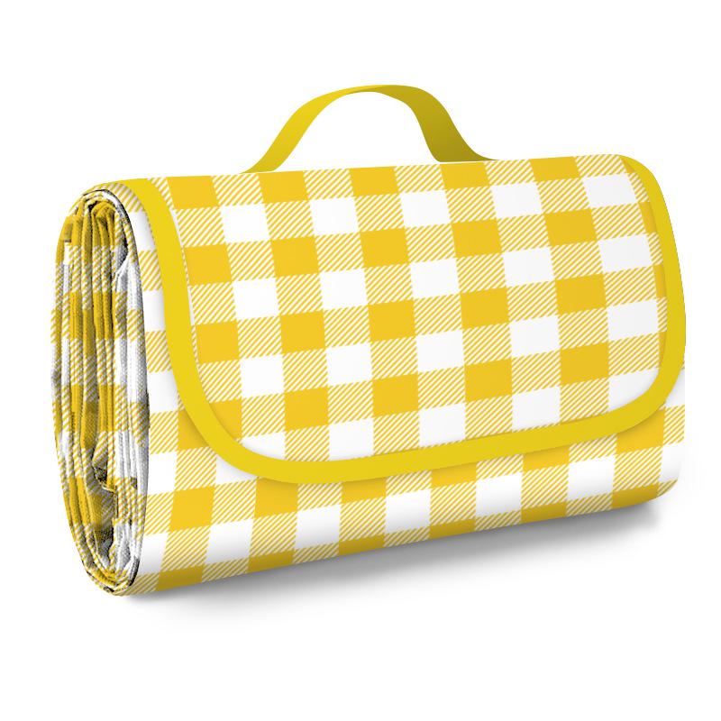 Portable Waterproof Picnic Mat - 600D Oxford Cloth, Thickened, Moisture-Proof, Foldable, Hand-Held