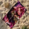 Colorful K-pop Demon Girl Beach Towel Super Soft & Absorbent Comfortable Lightweight Portable for Swimming,Beach,Camping, Travel, Beach Accessories,Gy