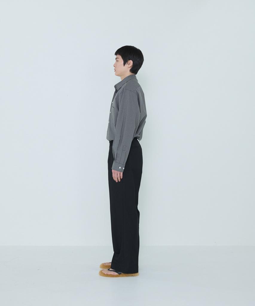 Deossingindeeodeeo Refine Black Straight Wide Slacks Black