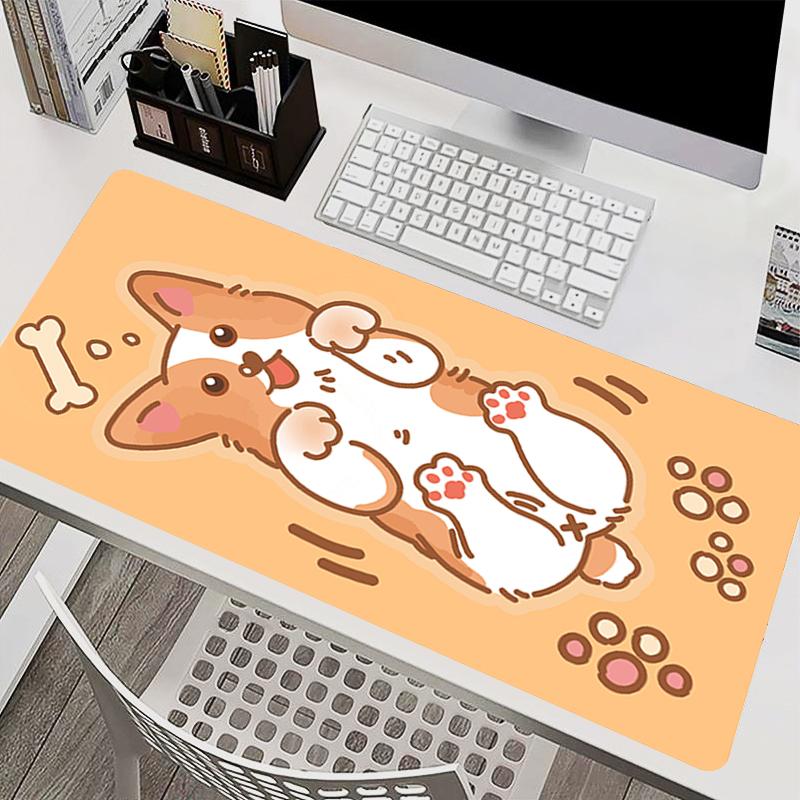 Cute Cat Mouse Pad Cartoon Puppy Office Desk Mat Gamer Computer Mousepad Gaming Accessories Kawaii Keyboard Pad Large Mausepad