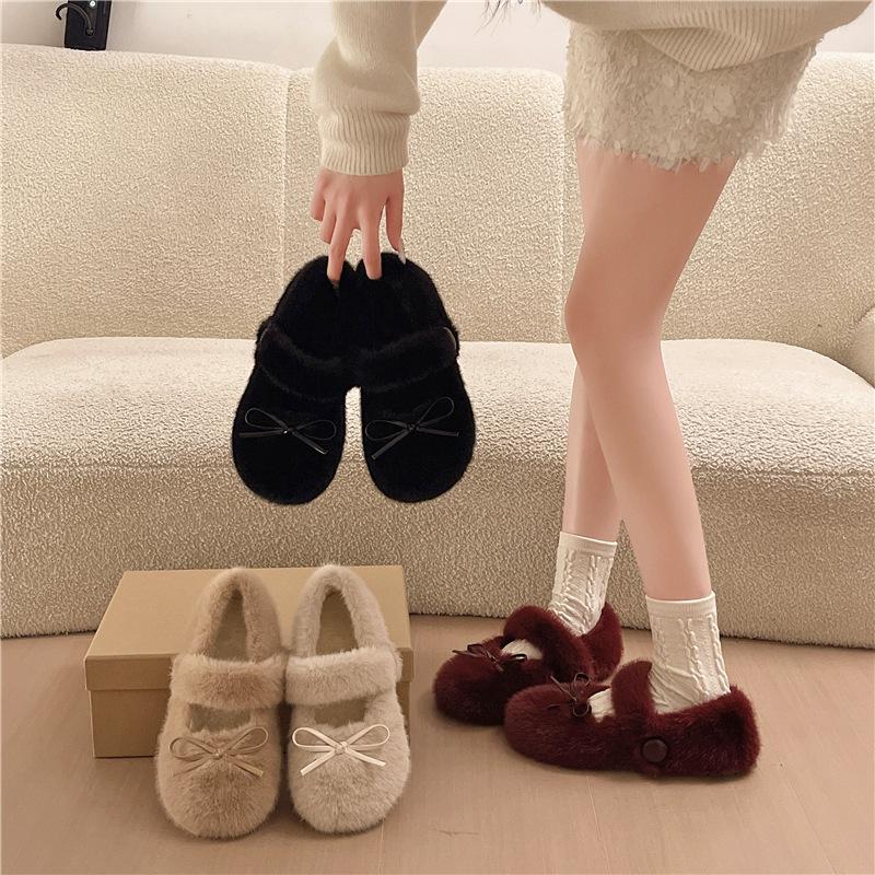Cotton shoes autumn and winter women's shoes inner height increase Mao Mao shoes winter women's casual shoes outdoor warm thick heel