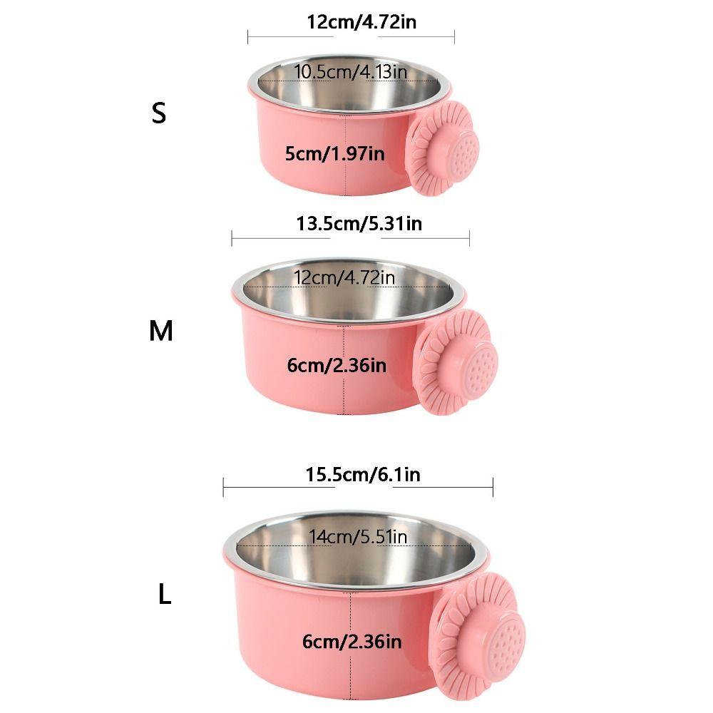 3 Colors Pet Cage Bowl 2-in-1 Pet Feeding Tool Portable Cat Dog Food Dispenser  Rabbit