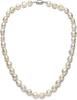 Baroque Pearl Necklace for Women 8-9mm 9-10mm AA Quality Freshwater Cultured Pearl Strand Necklace with Sterling Silver Clasp