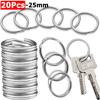 50 Stück Silberbeschichtete Metall Leere Schlüsselanhänger Schlüsselanhänger Sprengring Schlüsselanhänger Schlüsselhalter Ringe Damen Herren DIY Schlüsselanhänger Schlüssel Zubehör