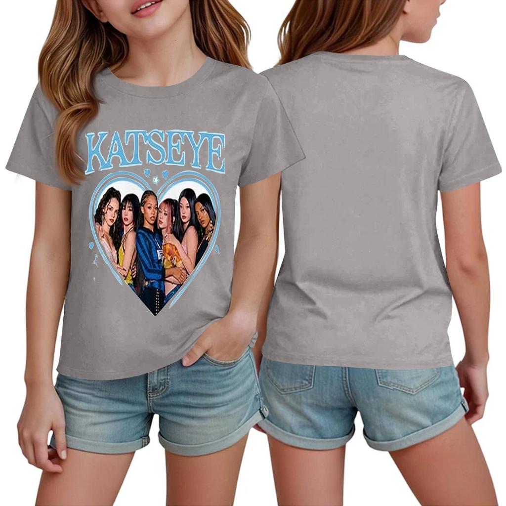 Korean Girl Group Kids Fashion Short Sleeve T-Shirt for Boys and Girls