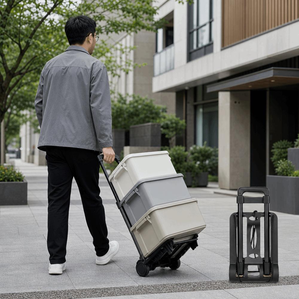 Retractable Folding Hand Truck Labor-Saving Luggage Cart Stable Shopping Cart  Moving