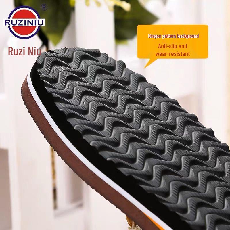 Hand-Knitted Wool Slipper Soles: Anti-Slip, Wear-Resistant, Warm Wool & Cotton Uppers