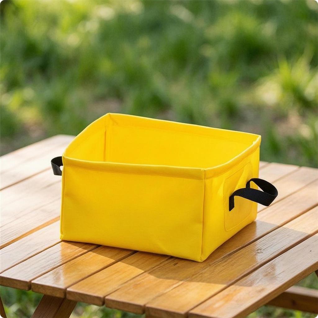 Foldable Basin with Handles Portable Bucket Handle Waterproof for